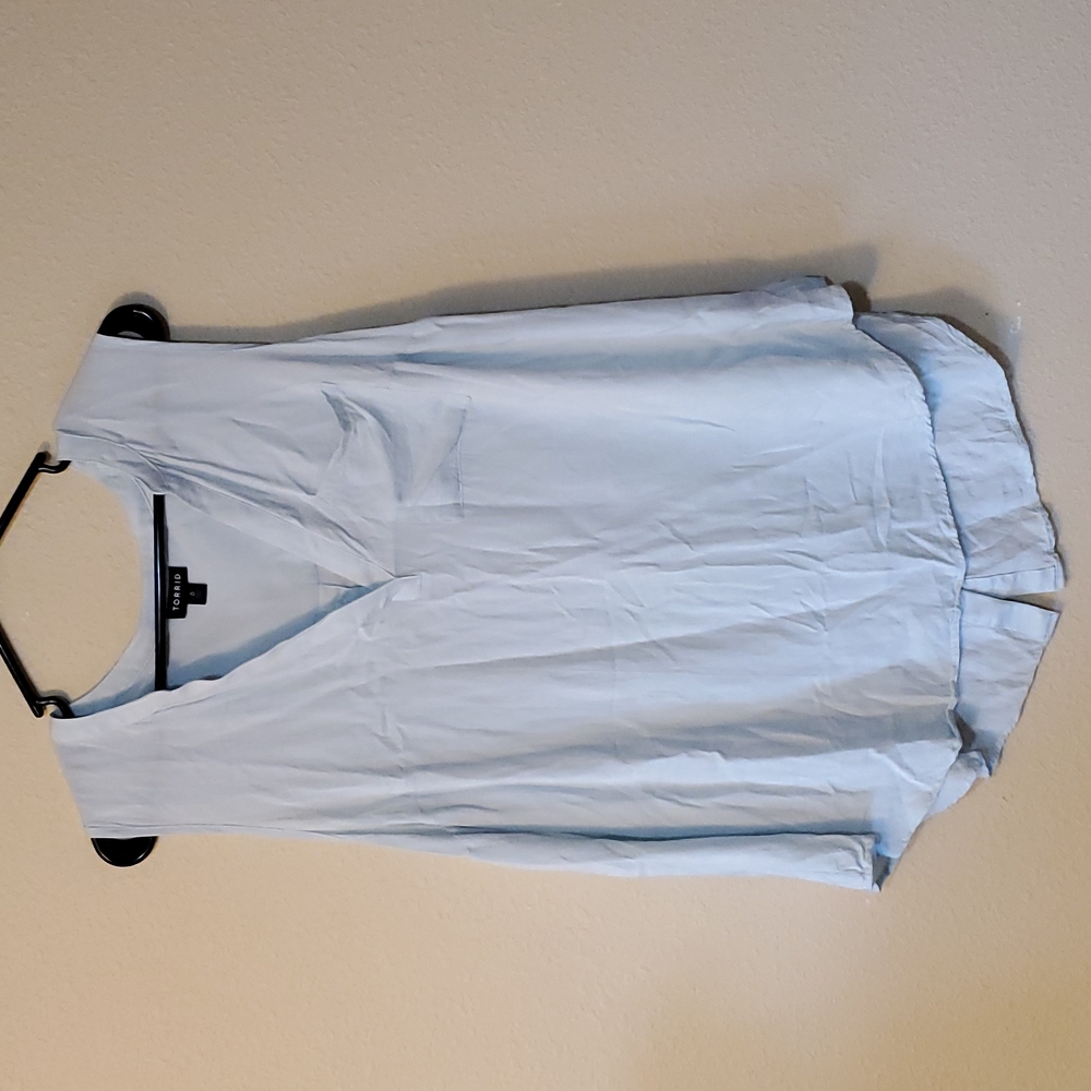 Torrid Pale Blue Blouse Sz 0